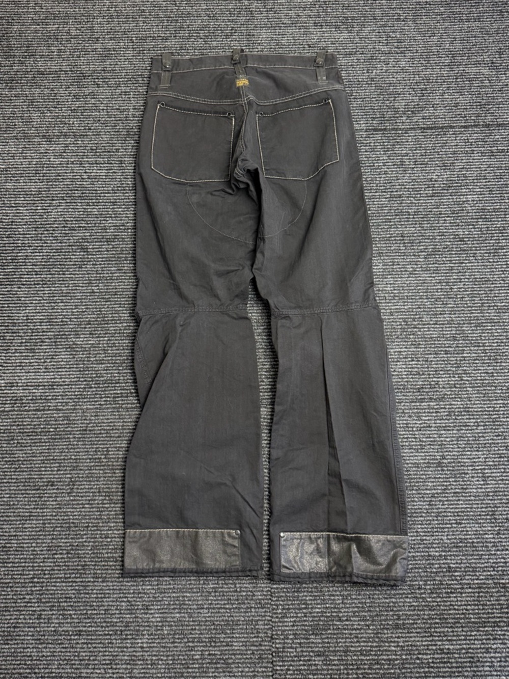 Vintage G Star Raw Pants Men 33x36(32x34)Black Elwood Safety Plus Baggy Wide Leg